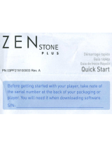 Creative ZEN Stone Plus Guia rápido