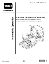 Toro ProLine H800 Rotary Mower Manual do usuário