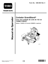 Toro GrandStand Mower, With 122cm TURBO FORCE Cutting Unit Manual do usuário