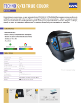 GYS LCD TECHNO 9/13 TRUE COLOR HELMET Ficha de dados