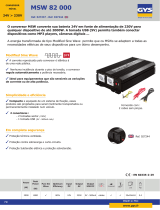 GYS INVERTER MSW82000 - 24V (2000W MODIFIED WAVE) Ficha de dados