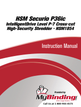 MyBinding Hsm Securio P36 Level 6 High Security Cross Cut Instruções de operação