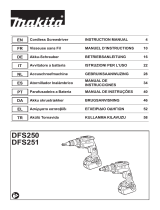 Makita DFS250 Cordless Screwdriver Manual do usuário