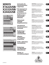 Behringer Xenyx X1622 USB Manual do usuário