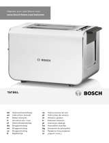 Bosch Styline TAT8611GB 2 Slice Toaster Manual do proprietário