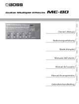 Boss ME-80 - Guitar Multiple Effects Manual do usuário