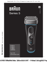 Braun 5197cc, 5195cc, 5190cc, wet&dry, Series 5 Manual do usuário