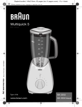 Braun Blender MX 2050 BLACK Manual do usuário