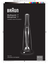 Braun Cordless Hand Processor MR 740 CC Manual do usuário