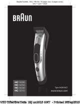 Braun Tondeuse À Cheveux Rechargeable/secteur - Hc5030 Bleu Manual do usuário