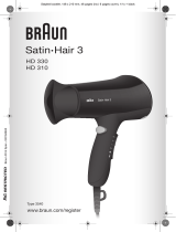 Braun HD330,  HD310,  Satin Hair 3 Manual do usuário