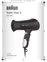 Braun HD 550 Satin Hair 5 Type 3542 Manual do proprietário