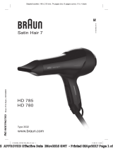 Braun HD 780,  HD 785,  Satin Hair 7 Manual do usuário