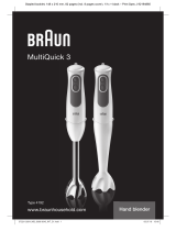 Braun MULTIQUICK 3 MQ3005 CREAM Manual do usuário