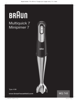 Braun Multiquick 7 Hand MQ 745 Manual do usuário