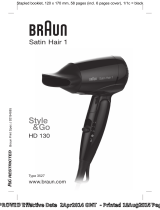 Braun Satin-Hair 1 HD 130 Manual do usuário
