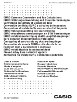 Casio DR-320TEC Euro-valuutan muuntaminen ja verolaskut