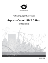 Conceptronic C4USB2CUBEB - 4-Ports Cube USB 2.0 Hub Manual do proprietário