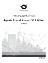 Conceptronic 4-Ports Round Shape USB 2.0 Hub Guia de instalação