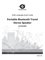 Conceptronic Portable Bluetooth Travel Stereo Speaker Guia de instalação