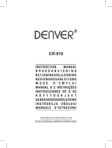 Denver CR-918BLACK Manual do usuário