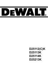 DeWalt D 25112 Manual do proprietário