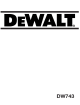 DeWalt DW743 T 3 Manual do proprietário