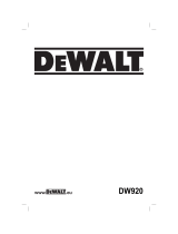 DeWalt DW920 Manual do proprietário