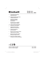 Einhell Expert Plus TE-HD 18 Li Kit Manual do usuário