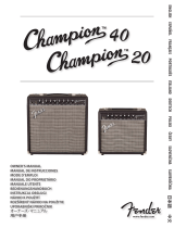 Fender Champion 40 1x12 Guitar Combo Amplifier Manual do usuário