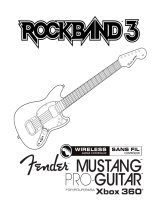 Fender Rock Band 3 Wireless Fender Mustang XBOX360 Manual do usuário