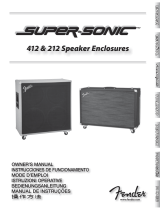 Fender Super-sonic 412 212 Speaker Enclosure Manual do proprietário