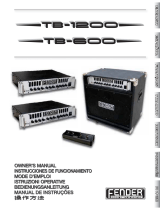 Fender TB-1200 & TB 600 Manual do proprietário