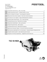 Festool TSC 55 Li 5,2 REBI-Set-SCA-FS Instruções de operação