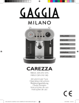 Gaggia Carezza - RI8523 SIN 042 GB Manual do proprietário
