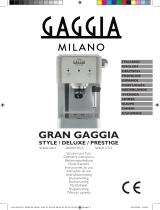 Gaggia Milano Gran Gaggia Style Manual do proprietário