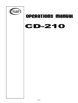 Gemini CD Player CD-210 Manual do usuário