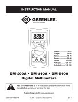 Greenlee Greenlee DM-200A Manual do usuário