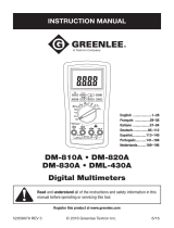 Greenlee DM-810A, DM-820A, DM-830A, DML-430A (Europe) Manual do usuário