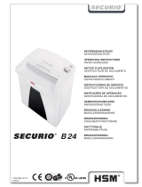 HSM HSM Securio B24C Level 3 Cross Cut Manual do usuário