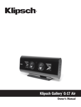 Klipsch Gallery G-17 AirPlay Manual do usuário