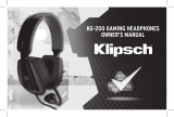 Klipsch KG-200 Audio Wired Gaming Headset Certified Factory Refurbished Manual do usuário