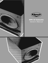 Klipsch Speaker RPW-10 Manual do usuário