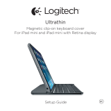 Logitech Ultrathin Magnetic clip-on keyboard cover for iPad mini Guia de instalação