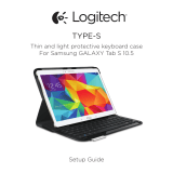 Logitech Type - S keyboard case for Samsung Galaxy Tab S 10.5 Manual do usuário