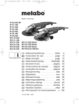 Metabo W 25-230 Instruções de operação