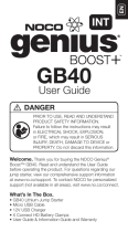 NOCO GB40 Boost Plus 1000A Jump Starter Manual do usuário
