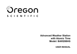 Oregon Scientific BAR208HG Manual do usuário