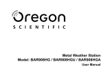 Oregon Scientific BAR908HGA Manual do usuário