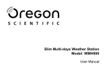 Oregon Scientific WMH800 Manual do usuário